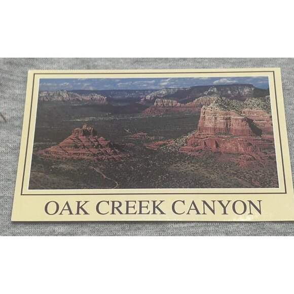 Oak Creek Canyon Arizona An Aerial View of Bell Rock and Cathedral Postcard - Picture 1 of 5